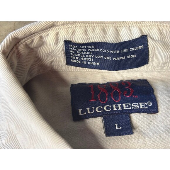 Lucchese 1883 Men Size L Western Button Down Long Sleeve Shirt Made In USA - Picture 3 of 5